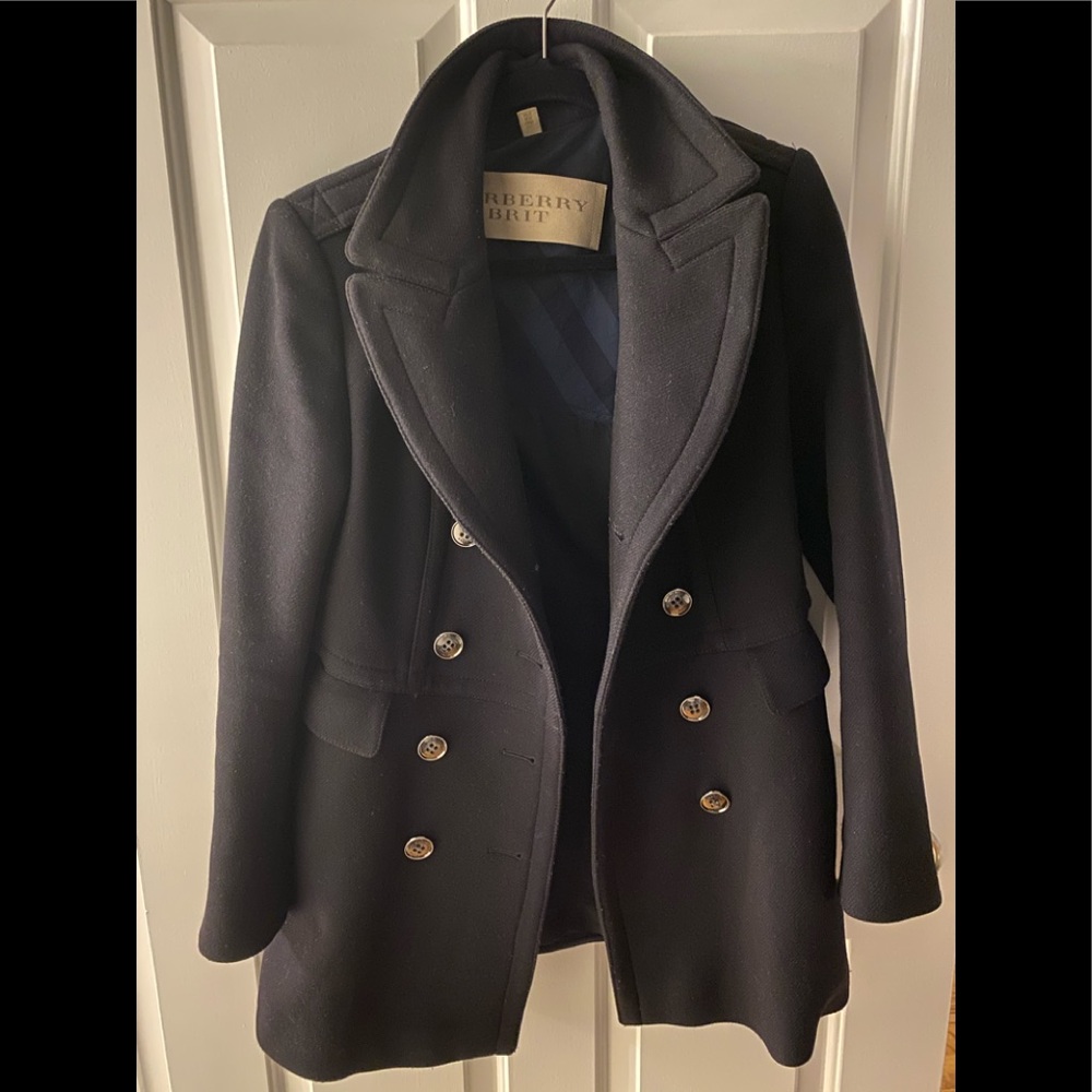 Burberry Coat (Navy Blue)